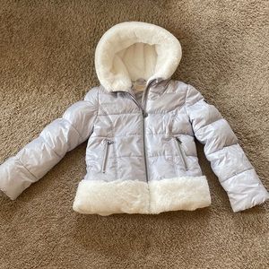 Michael kors silver coat…size 10/12 , girls